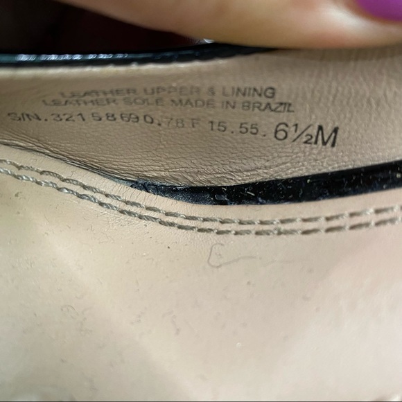 Tory Burch black patent leather wedges size 6.5 - Picture 6 of 7